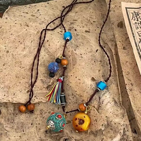 Colorful Beaded Necklace - Picture 2 of 2